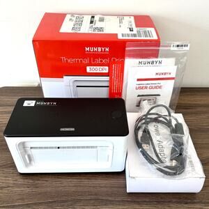 MUNBYN Thermal Label Printer 300DPI, 4x6 USB Shipping USPS Shopify Ebay